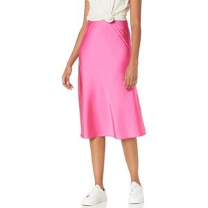 The Drop Woman's Maya Silky Slip Skirt Hot Pink Size Medium